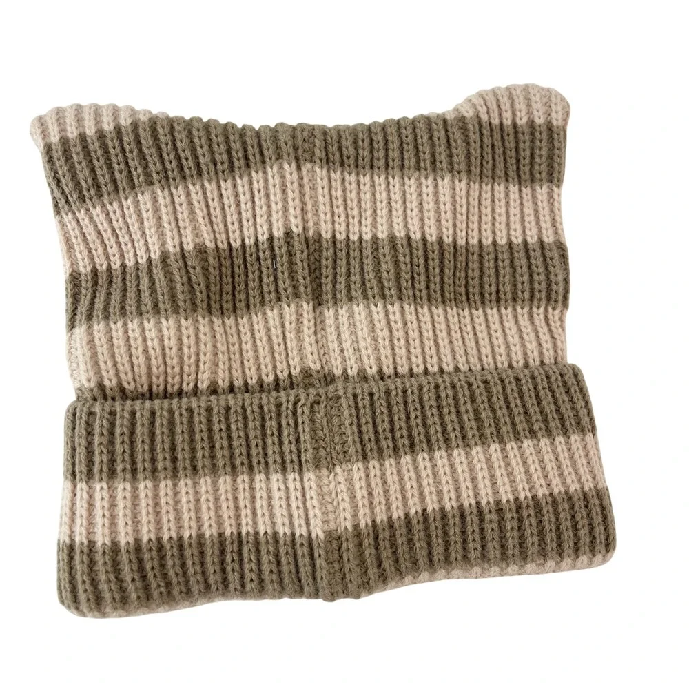 Charles Jeffrey Loverboy Striped Chunky Ears Beanie Hat Tan‎ Unisex Punk